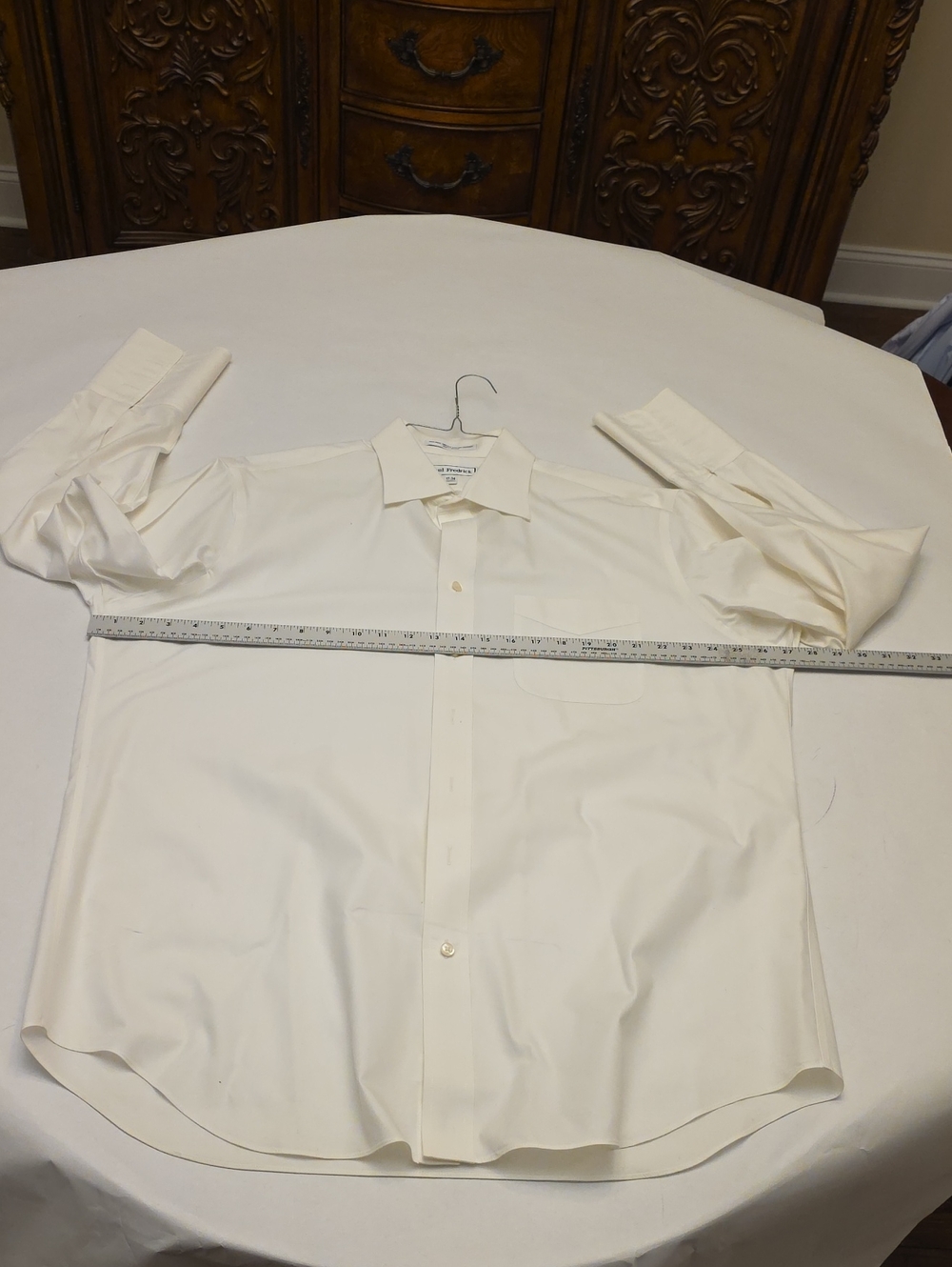 Paul Fredrick Men's Dress Shirt in Ivory/Cream